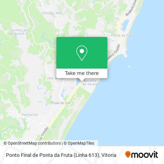 Ponto Final de Ponta da Fruta (Linha 613) map