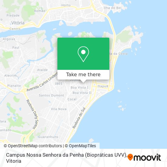 Mapa Campus Nossa Senhora da Penha (Biopráticas UVV)