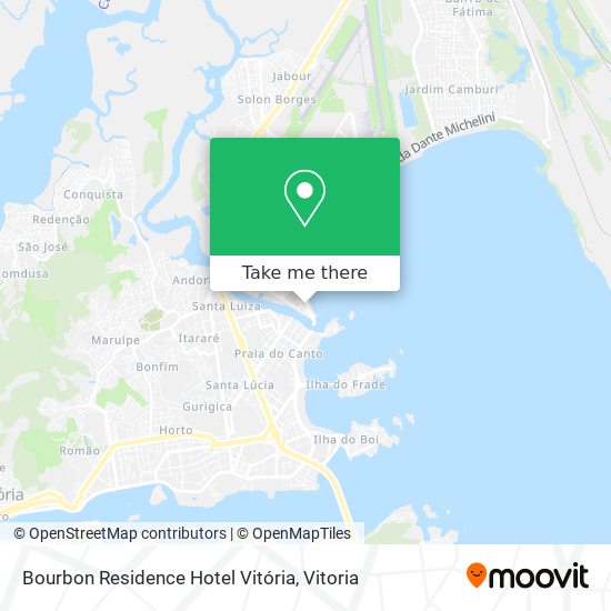 Mapa Bourbon Residence Hotel Vitória