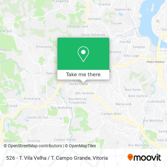 526 - T. Vila Velha / T. Campo Grande map