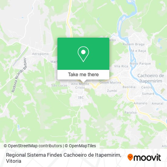 Regional Sistema Findes Cachoeiro de Itapemirim map