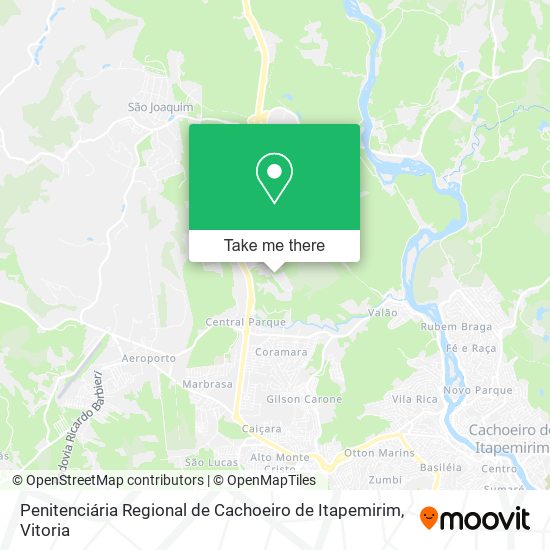 Penitenciária Regional de Cachoeiro de Itapemirim map