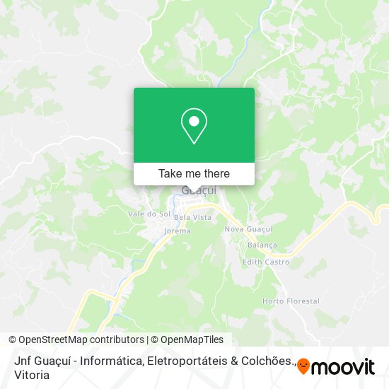 Jnf Guaçuí - Informática, Eletroportáteis & Colchões. map
