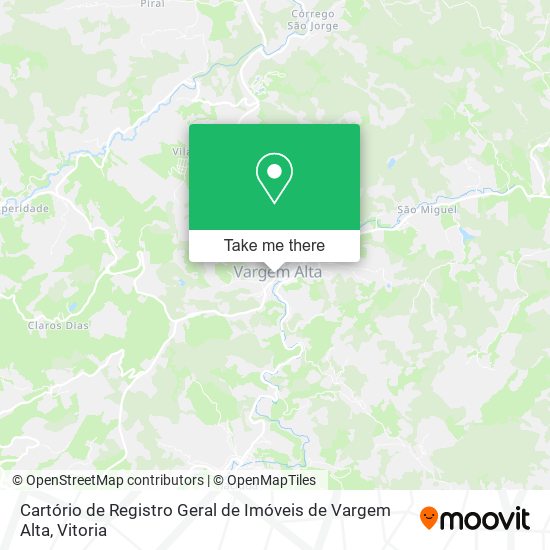 Cartório de Registro Geral de Imóveis de Vargem Alta map
