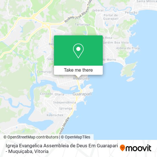 Igreja Evangelica Assembleia de Deus Em Guarapari - Muquiçaba map