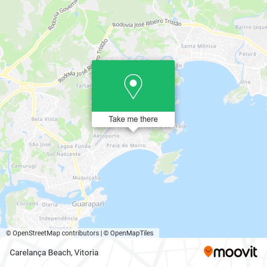 Carelança Beach map
