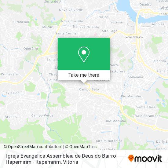 Igreja Evangelica Assembleia de Deus do Bairro Itapemirim - Itapemirim map