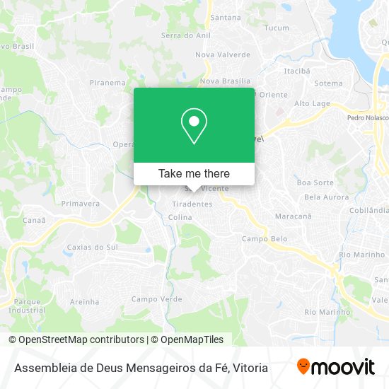 Assembleia de Deus Mensageiros da Fé map