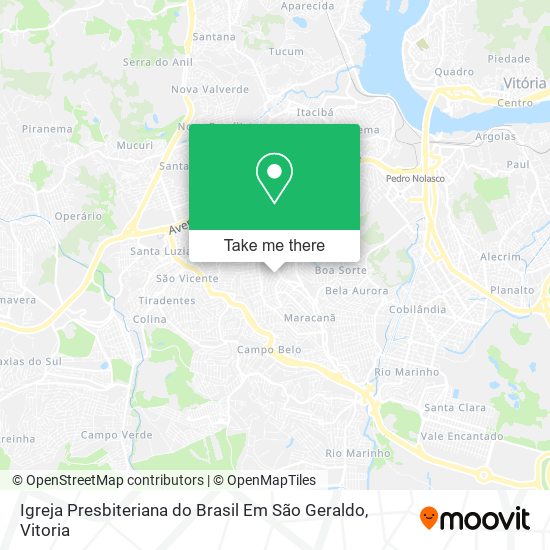 Mapa Igreja Presbiteriana do Brasil Em São Geraldo