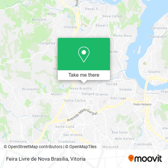 Mapa Feira Livre de Nova Brasilia