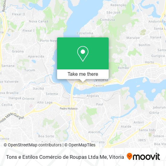 Tons e Estilos Comércio de Roupas Ltda Me map