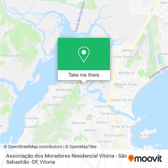 Associação dos Moradores Residencial Vitória - São Sebastião -DF map