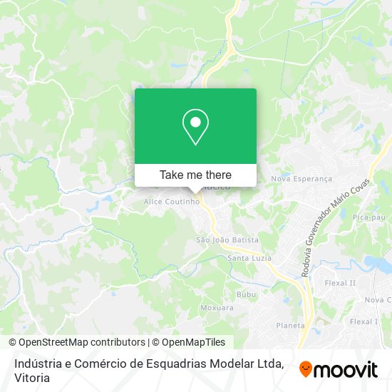 Indústria e Comércio de Esquadrias Modelar Ltda map