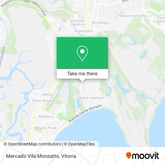 Mercado Vila Monzatto map