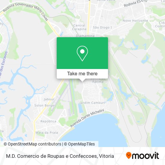 Mapa M.D. Comercio de Roupas e Confeccoes