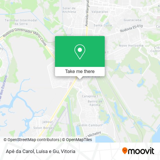 Apê da Carol, Luísa e Gu map