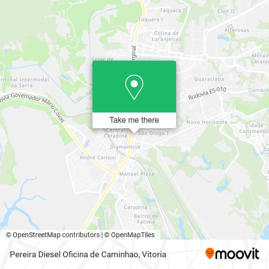 Mapa Pereira Diesel Oficina de Caminhao