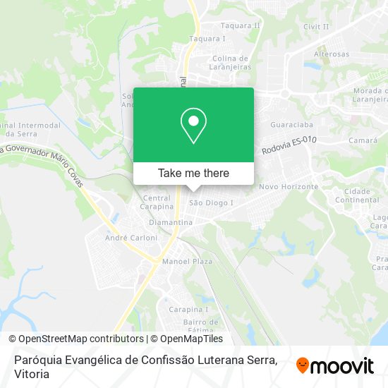 Mapa Paróquia Evangélica de Confissão Luterana Serra