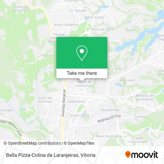 Bella Pizza-Colina de Laranjeiras map