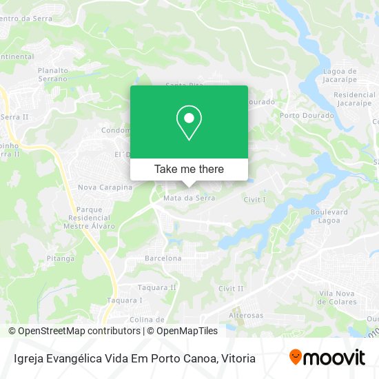 Igreja Evangélica Vida Em Porto Canoa map