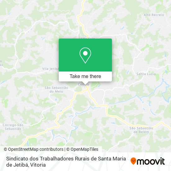 Sindicato dos Trabalhadores Rurais de Santa Maria de Jetibá map