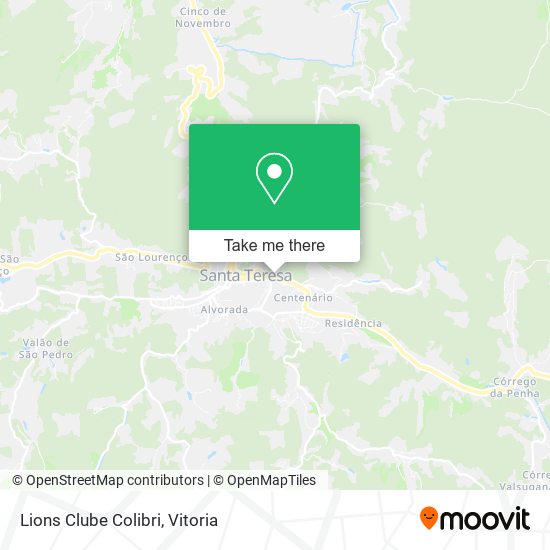Lions Clube Colibri map
