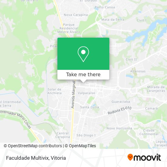 Faculdade Multivix map
