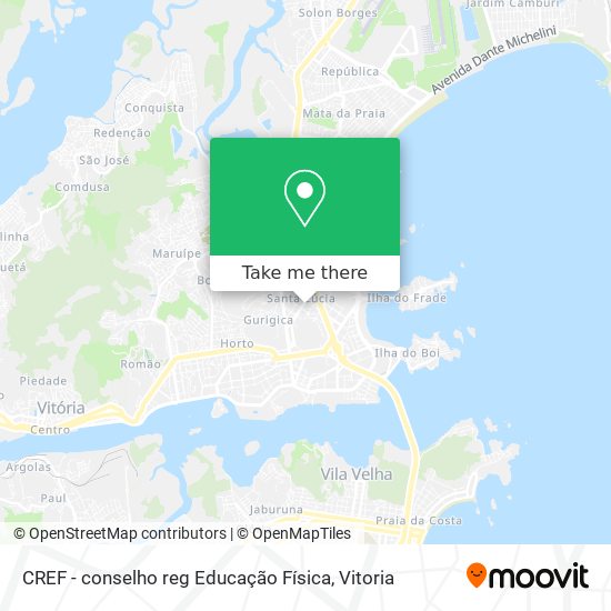 CREF - conselho reg Educação Física map