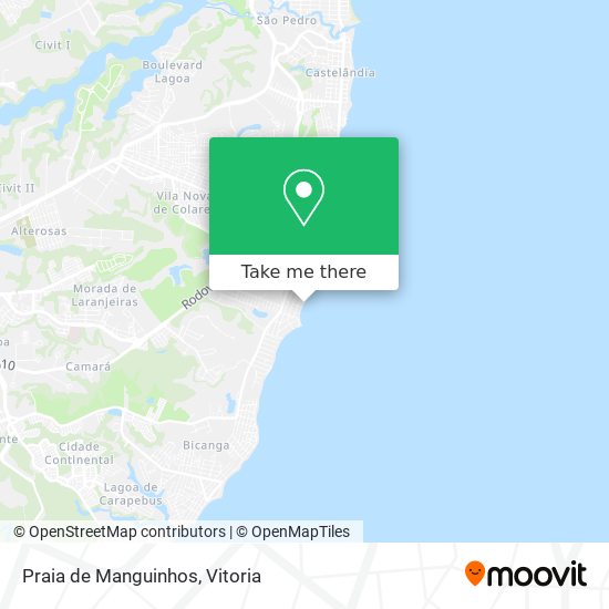 Praia de Manguinhos map