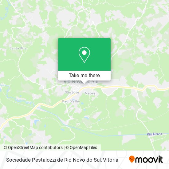 Mapa Sociedade Pestalozzi de Rio Novo do Sul