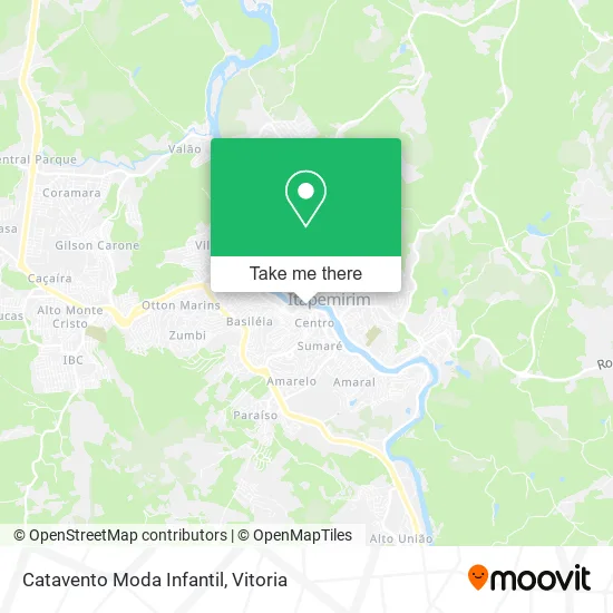 Catavento Moda Infantil map