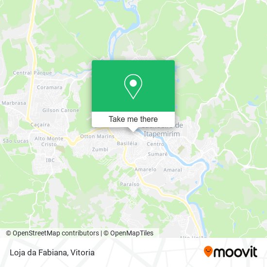 Mapa Loja da Fabiana