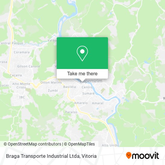 Mapa Braga Transporte Industrial Ltda