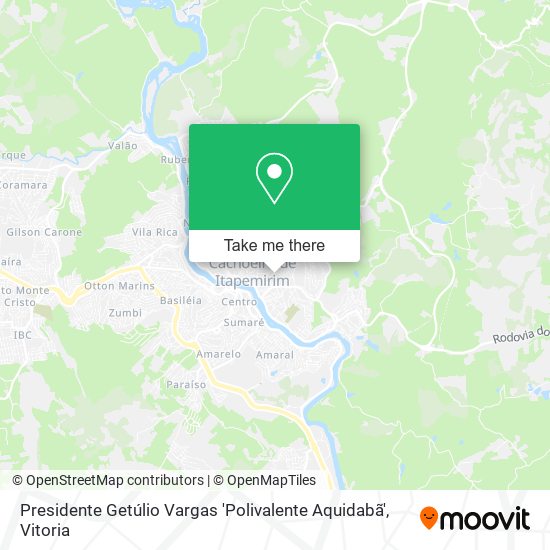 Presidente Getúlio Vargas 'Polivalente Aquidabã' map