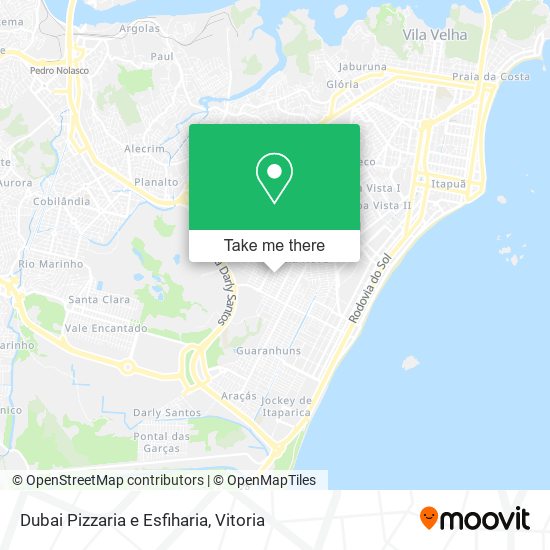 Mapa Dubai Pizzaria e Esfiharia