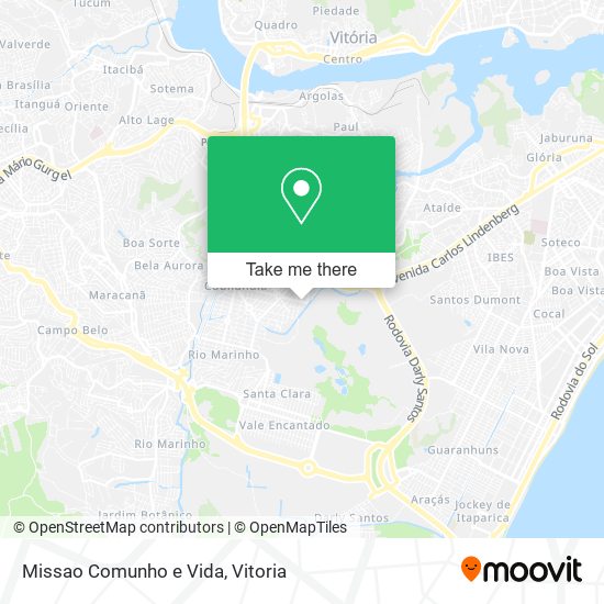 Missao Comunho e Vida map