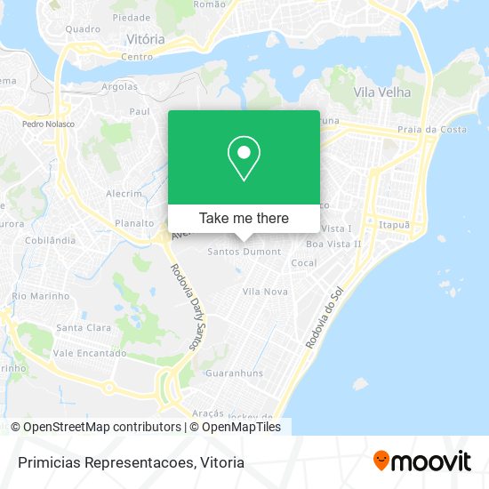 Primicias Representacoes map