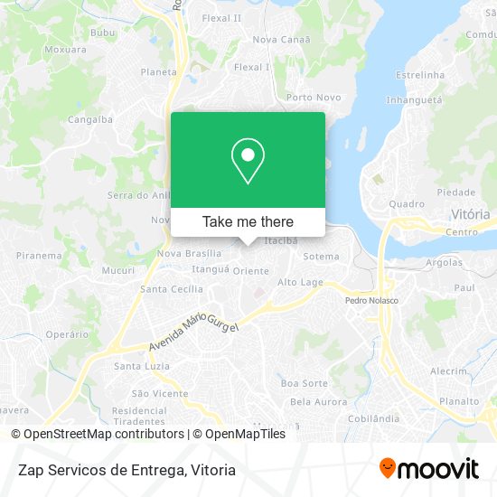 Mapa Zap Servicos de Entrega