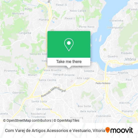 Com Varej de Artigos Acessorios e Vestuario map