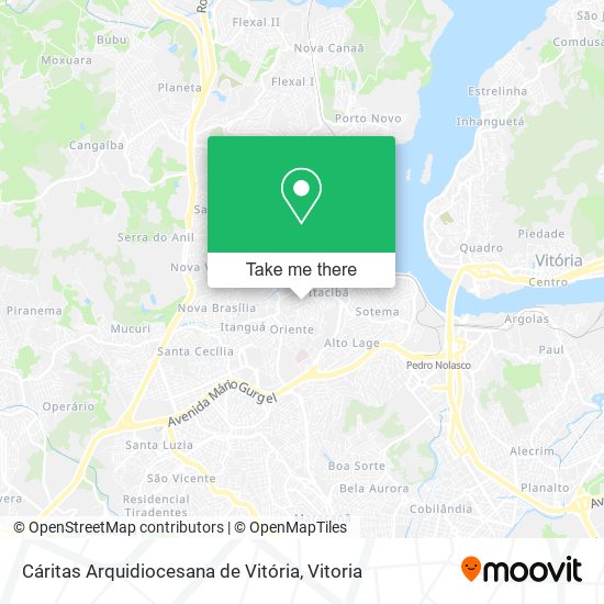 Cáritas Arquidiocesana de Vitória map