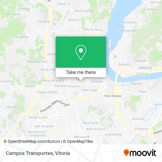 Campos Transportes map