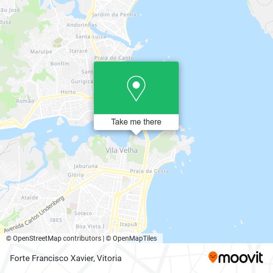 Forte Francisco Xavier map