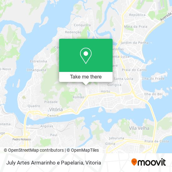 July Artes Armarinho e Papelaria map