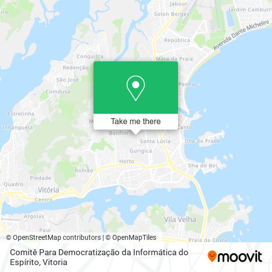 Comitê Para Democratização da Informática do Espírito map