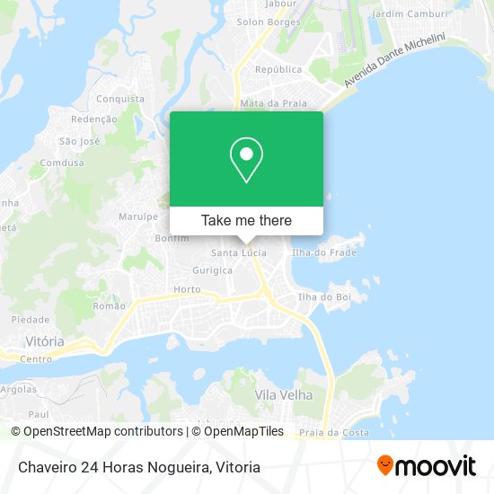 Chaveiro 24 Horas Nogueira map