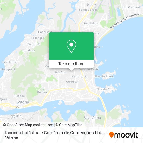 Isaonda Indústria e Comércio de Confecções Ltda map
