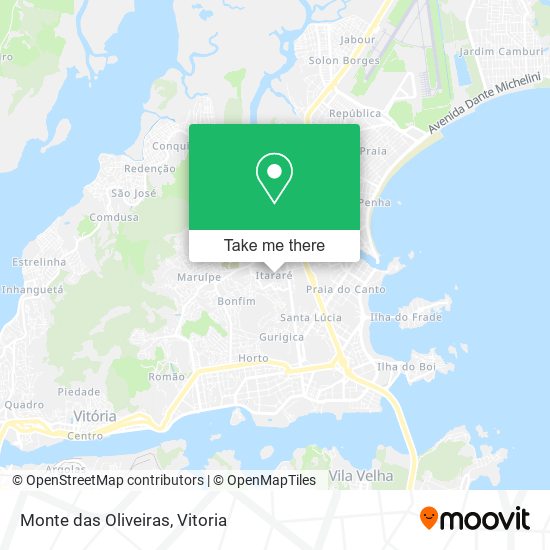 Monte das Oliveiras map