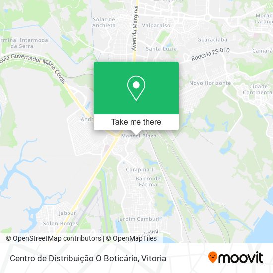 Centro de Distribuição O Boticário map