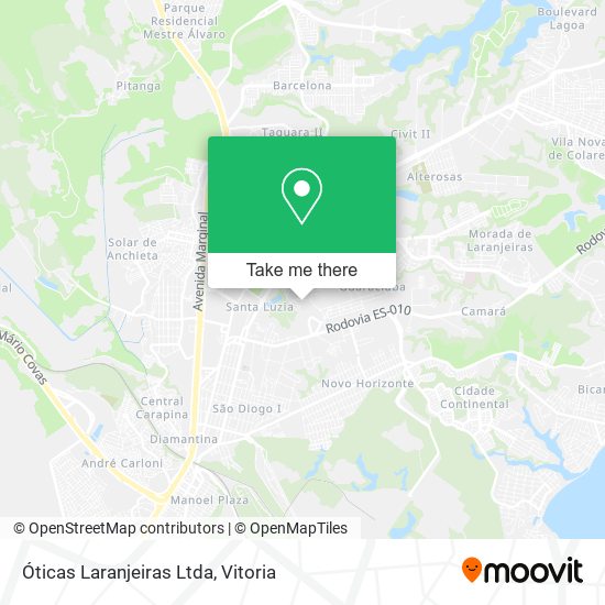 Óticas Laranjeiras Ltda map