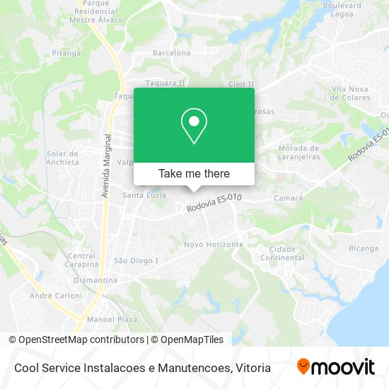 Cool Service Instalacoes e Manutencoes map